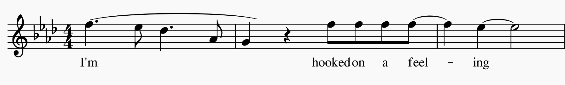 Hooked on a Feeling Cover Melody