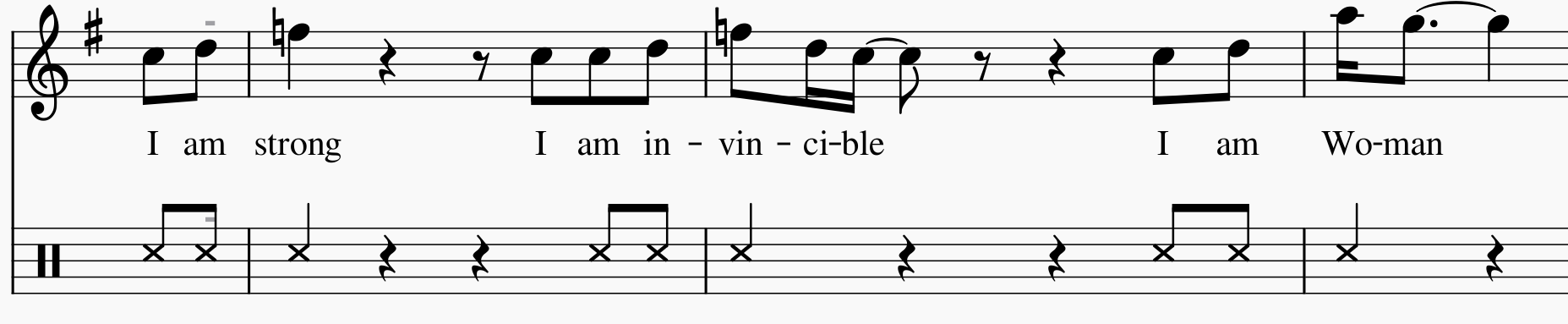 I Am Woman chorus